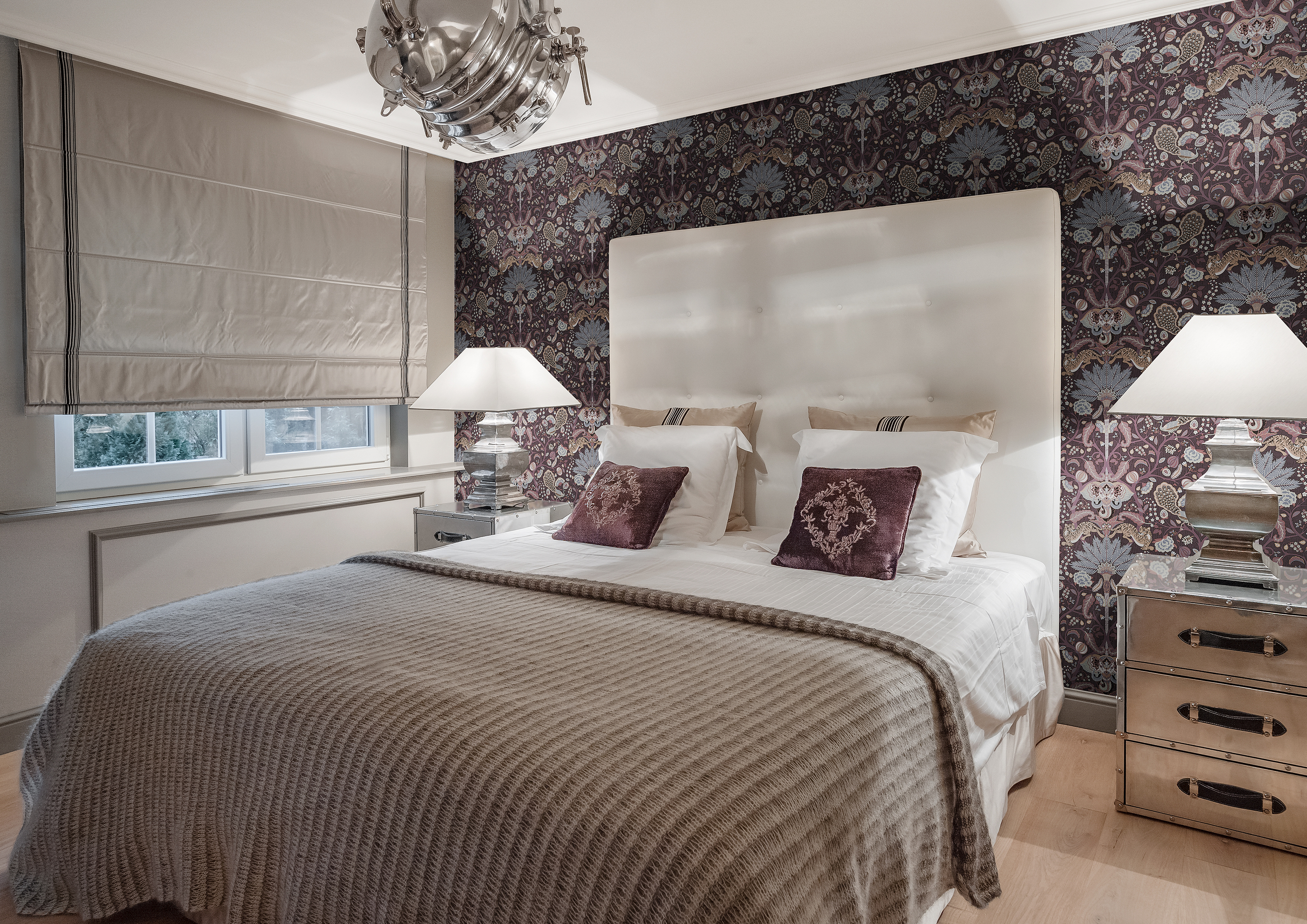 Обои Loymina British Style Garden Tree of Nations Brit 10 020 10,05×1 фото в интерьере